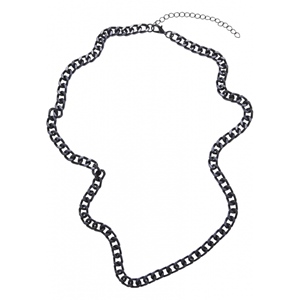 Long Basic Chain Necklace Black