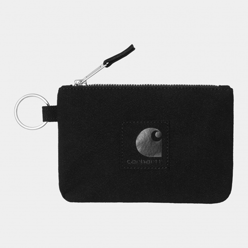 Suede Zip Wallet Black