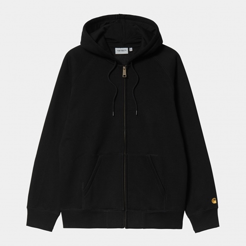 Hooded Chase Jacket Black Gold