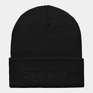 Script Beanie Black Black