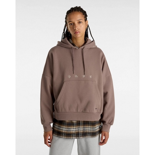 Skate Wire Loose Hoodie Deep Taupe