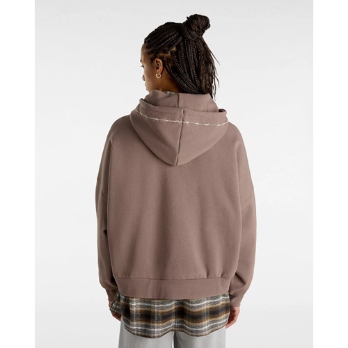 Skate Wire Loose Hoodie Deep Taupe