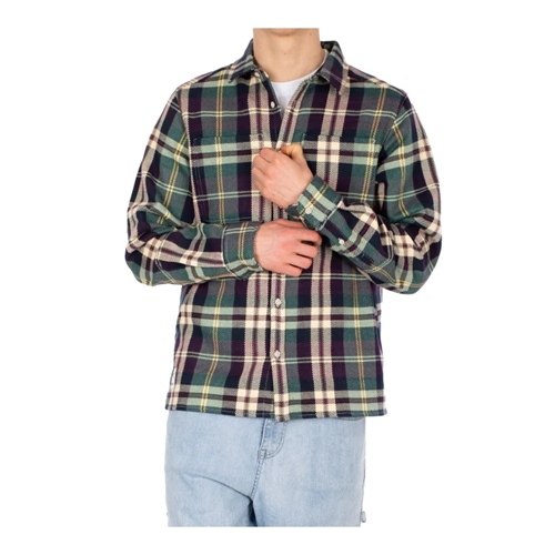 Chillax Lumber Shirt Navy Wine