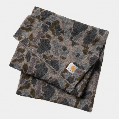 Palmer Scarf Camo Duck Jacquard Grey