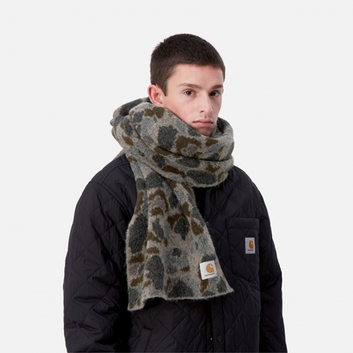 Palmer Scarf Camo Duck Jacquard Grey