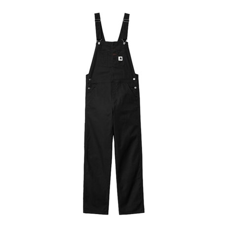 W Bib Overall Black Rinsed