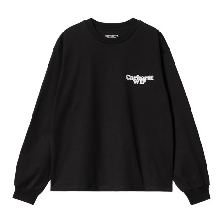 W L/S Linked Charms T-Shirt Black Silver