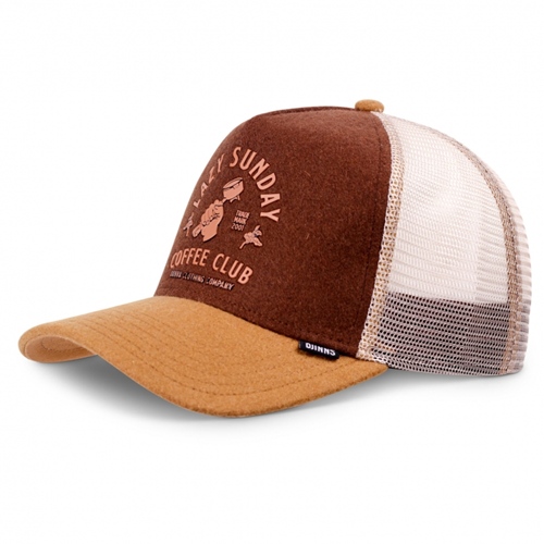 Trucker Cap HFT Lazy Barista Beige Brown