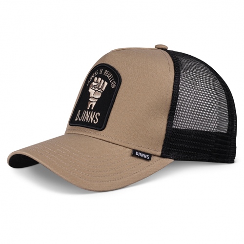 Rebellion Beige Black Trucker Cap HFT