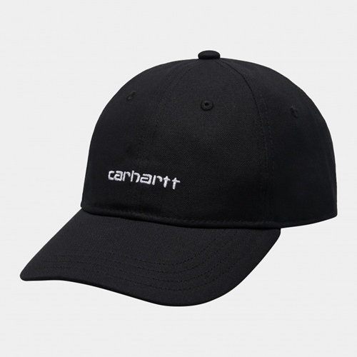 Canvas Script Cap Black White